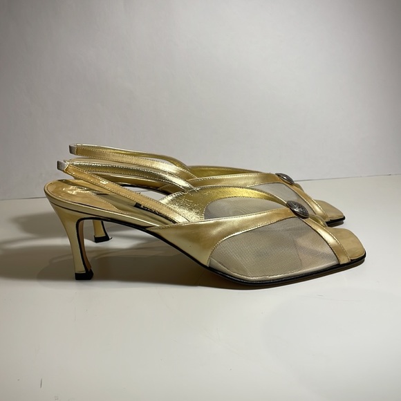 Escada Gold Heels - Picture 3 of 6